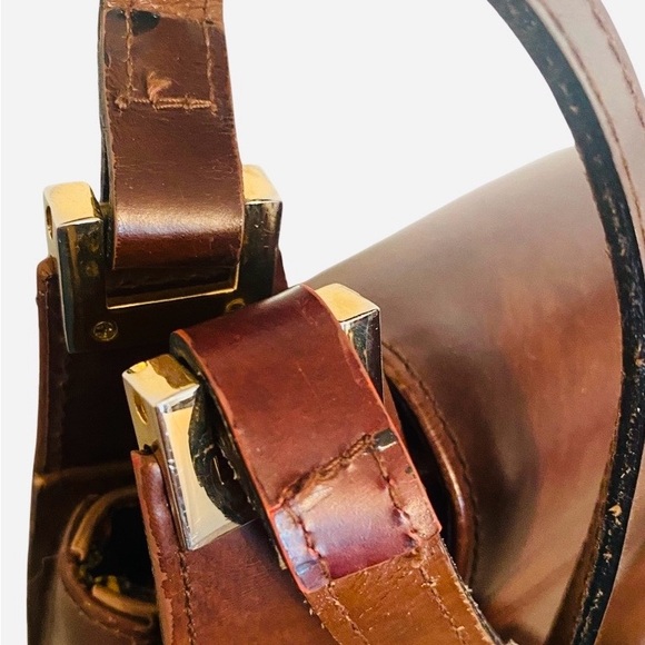 Vera Pelle Talja Leather Purse Embossed Floral Shoulder Bag Handmade - Picture 8 of 11